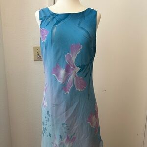 Floral Blue and Purple Dress